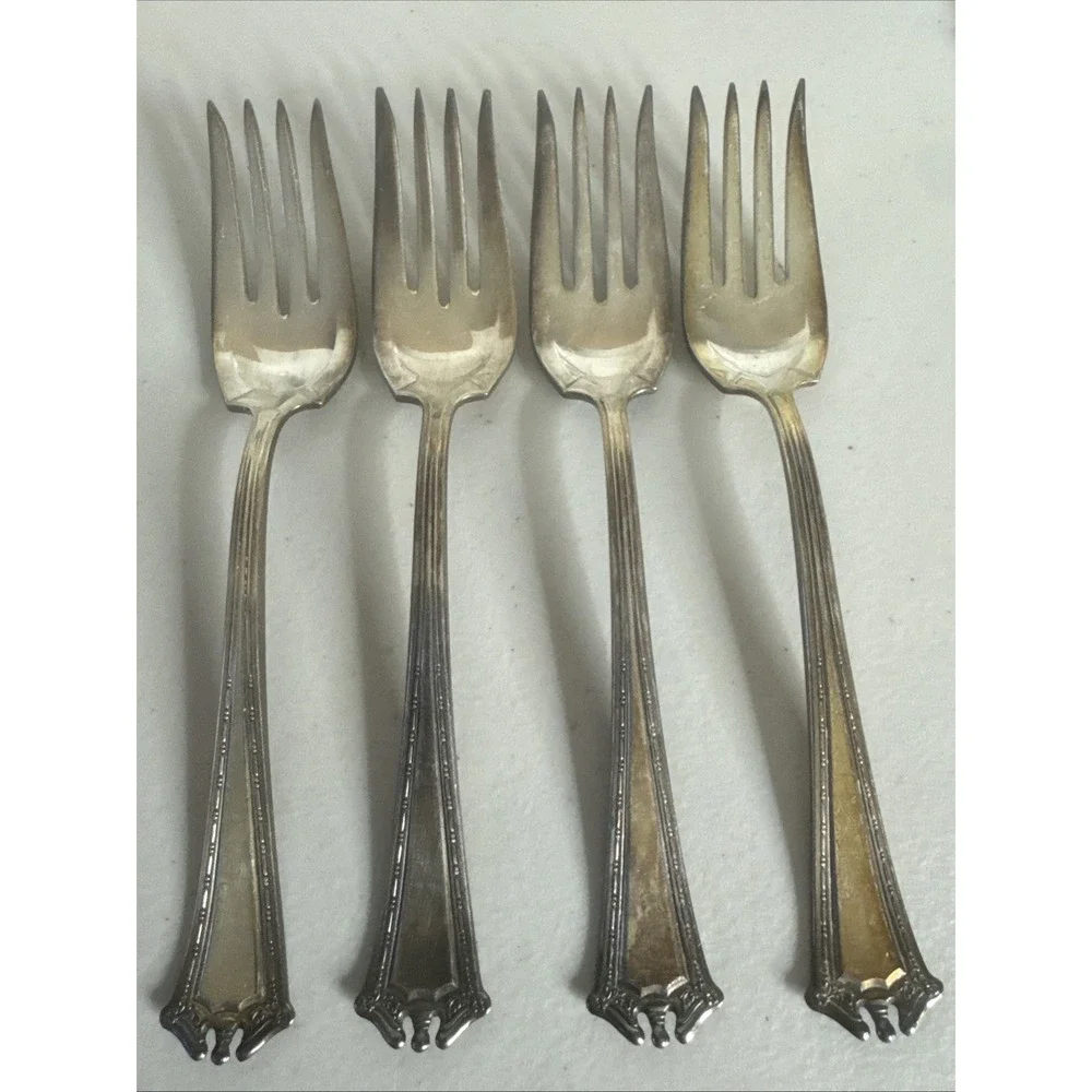 1847 Rogers Bros CONTINENTAL International Silver Plate Flatware Salad Forks-4